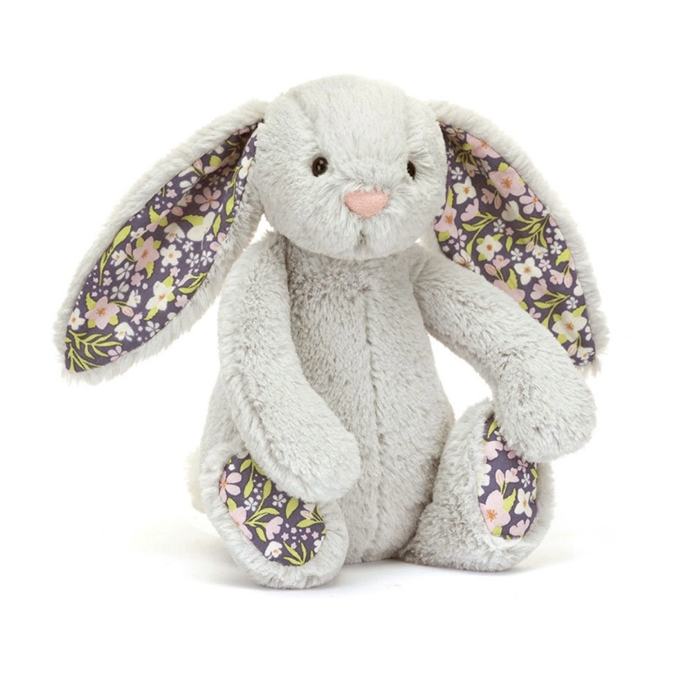 Jellycat Blossom Silver Bunny Bloom - Small - NWT